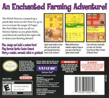 Harvest Moon DS (USA) (Rev 1) box cover back